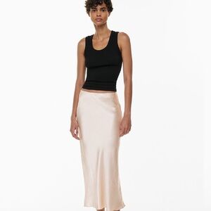 Aritzia satin skirt